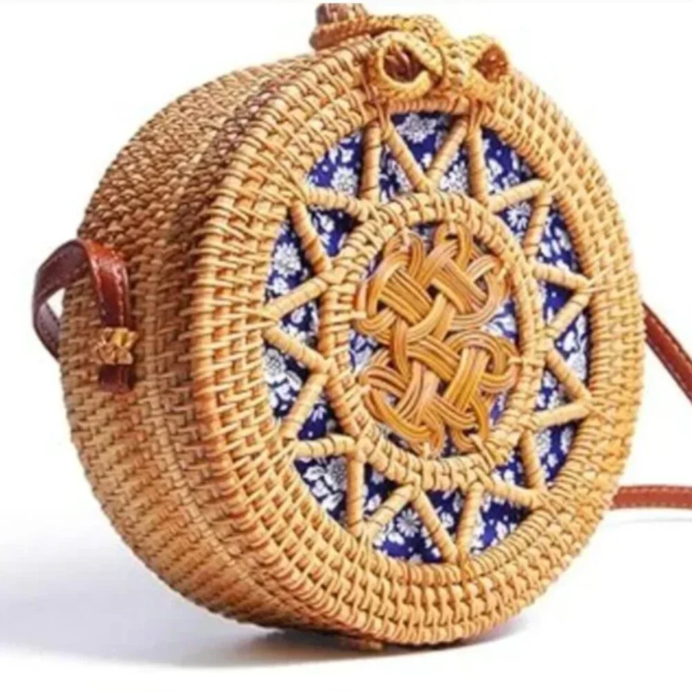 Shoulder Rattan Bag Straw Cross body - Picture 6 of 6